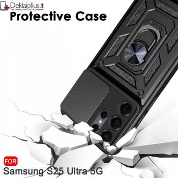 5in1 smūgiams atsparus dėklas su žiedu ir kameros apsauga (Samsung Galaxy S25 Ultra) 5in1 smūgiams atsparus dėklas su žiedu ir kameros apsauga (Samsung Galaxy S25 Ultra)